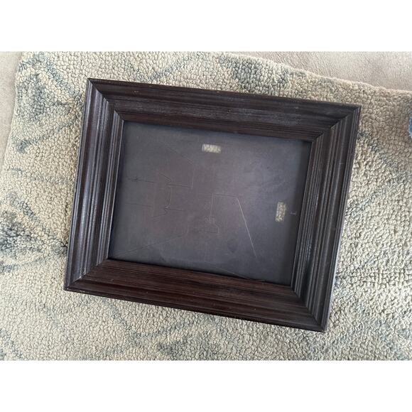 Raised Layered Dark Wood Frame Wooden photo art frame 9x12 victorian vintage - Picture 2 of 8